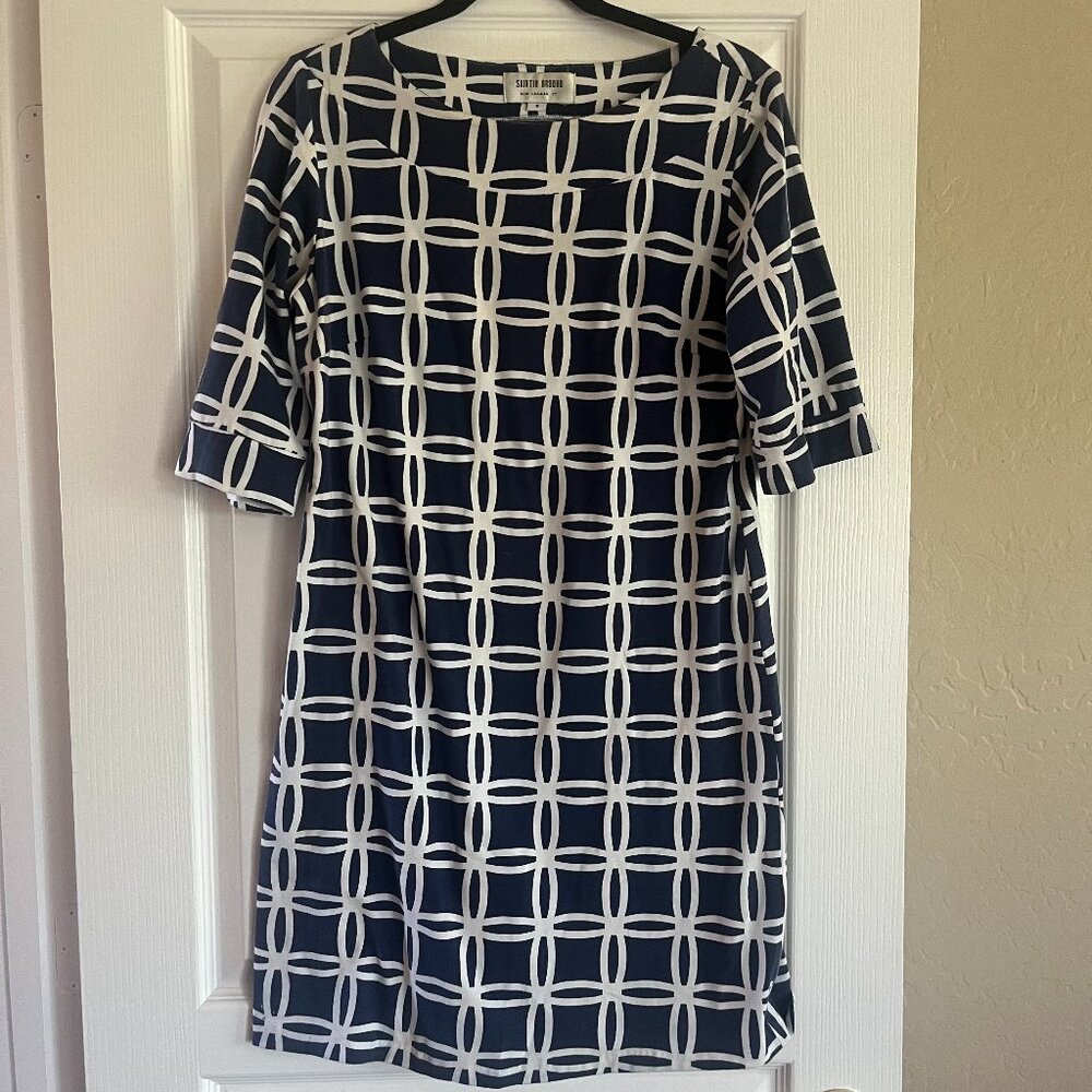 Skirtin Around Navy & White Dress Size 8 Women's